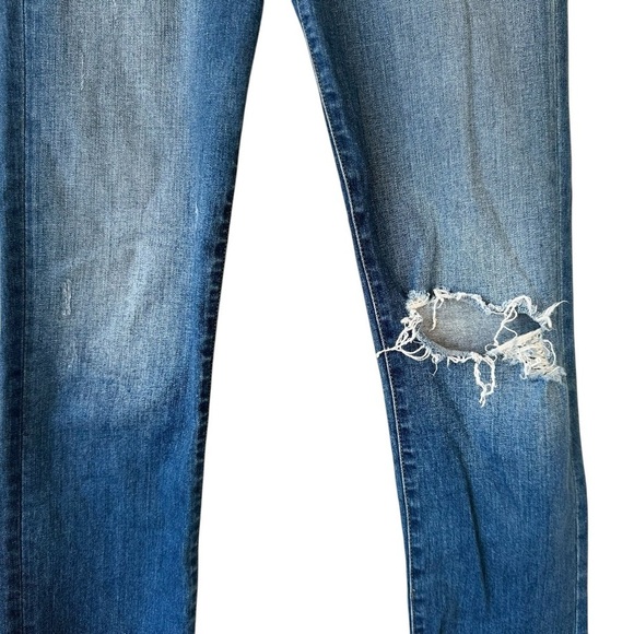 Jonathan Simkhai Womens River Distressed High Rise Straight Leg Jeans - Picture 5 of 16